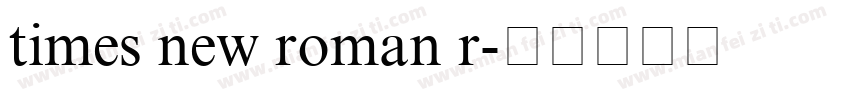 times new roman r字体转换